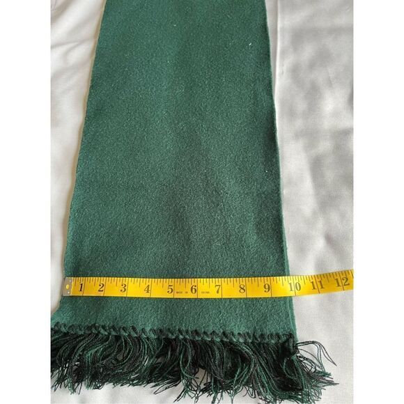 Winter scarf Green fringed - Picture 8 of 8